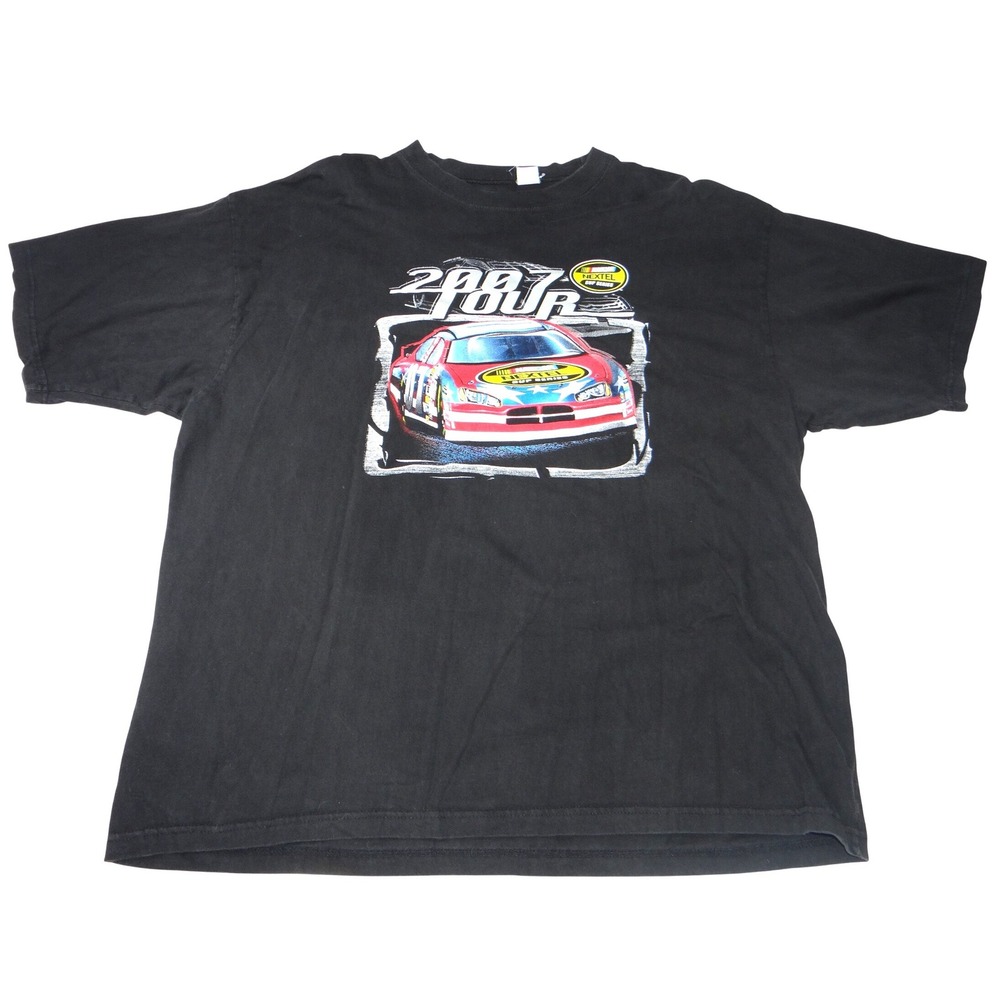 Y2K NASCAR Nextel Cup Series 2007 Tour TShirt Mens 3X Black Graphic Double Sided